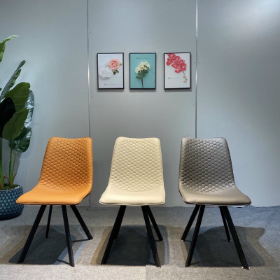 Bộ bàn ăn mặt đá Ceramic bóng chân chữ H kết hợp ghế Ring