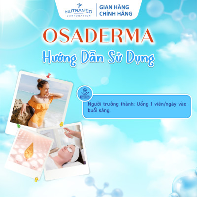 Viên uống Osaderma hỗ trợ chống nắng bảo vệ da sau thủ thuật thẩm mỹ (30 viên) - Nutramed