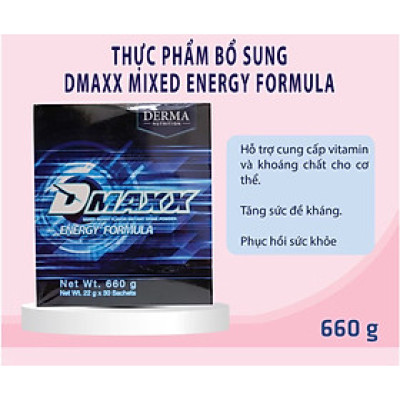DMAXX thức uống bổ sung vitamin năng lượng có đường DAMODE 16 gói dùng thử màu xanh