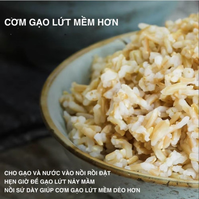 Nồi Cơm Điện Lòng Sứ 1.8Lít Mishio MK402 Không Bong Tróc Men Chống Dính Tự Nhiên - hàng chính hãng