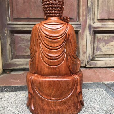 Tượng phật thích ca bằng gỗ hương kt  cao 50 