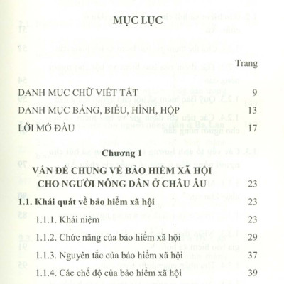 Bảo Hiểm Xã Hội Cho Người Nông Dân Ở Một Số Nước Châu Âu - Lý Luận Và Thực Tiễn