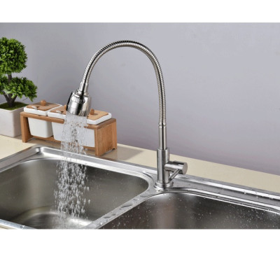 Vòi rửa chén lạnh Inox SUS 304 cần lò xo