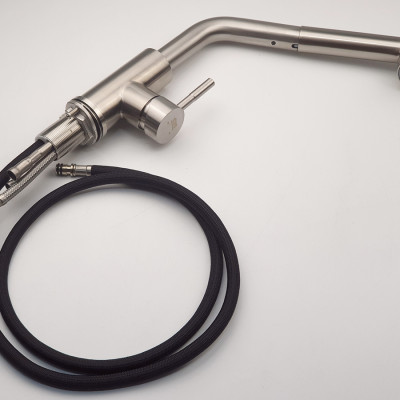 Vòi rửa chén nóng lạnh 2 chế độ chảy, dây kéo Inox SUS 304 Eurolife EL-T10R