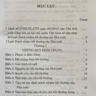 Luật Trách Nhiệm Bồi Thường Của Nhà Nước (Hiện Hành)