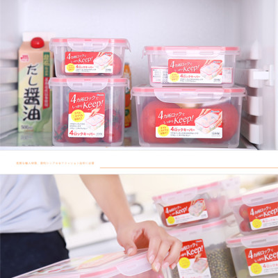 Combo 3 hộp nhựa trong đựng thực phẩm Inomata - Hàng nội địa Nhật Bản