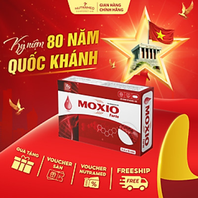 Viên uống Moxio Forte hỗ trợ bổ máu, tăng cường sức đề kháng, ngăn ngừa nám da (30 viên) - Nutramed