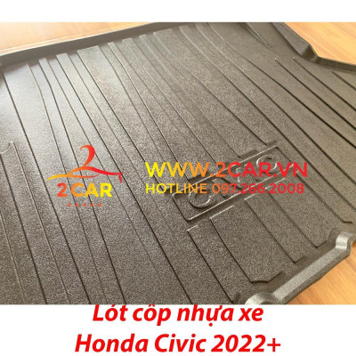 Lót cốp nhựa dẻo xe Honda Civic 2022+ cao cấp- Hàng dày dặn
