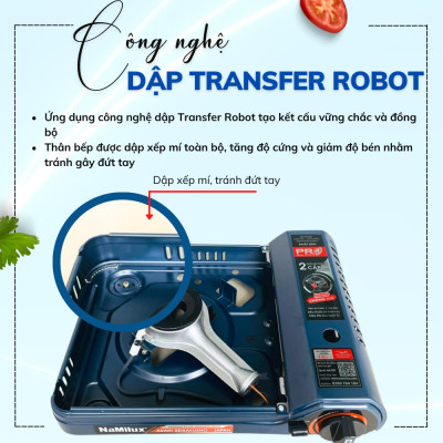 Bếp Gas Mini/ Du Lịch Cao Cấp NaMilux PL2021PS/ Van Ngắt Gas An Toàn 2 Cấp Tự Động - Giải Pháp Chống Nổ/ Hàng Chính Hãng
