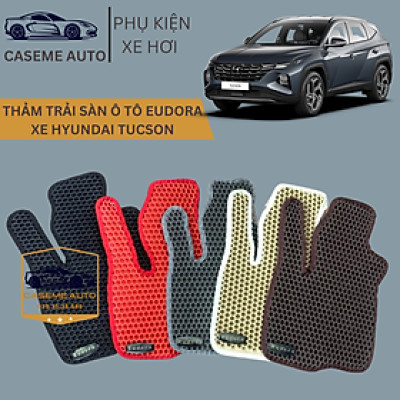 [HYUNDAI TUCSON] Thảm Trải Sàn, Lót Sàn Ô Tô Cao Su Eudora CloudFoam Thiết Kế Theo Xe Dành Cho Xe HYUNDAI TUCSON, Chống Nước, Không Mùi, Ngăn Bụi Bẩn, Dễ Vệ Sinh - Hàng Chính Hãng