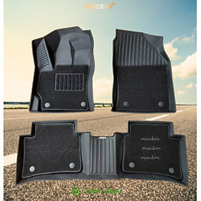 Thảm lót sàn ô tô 2 lớp cao cấp dành cho xe Toyota Corolla Altis 2022-2024+ (sd) nhãn hiệu Macsim chất liệu TPE màu đen