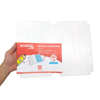 Bọc Vở Decal Kẻ Ngang - Hồng Hà 3560 (10 Tờ/Xấp)