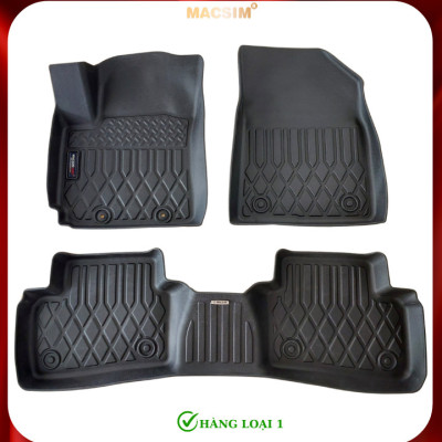 Thảm lót sàn xe ô tô KIA Seltos 2019 - nay Nhãn hiệu Macsim chất liệu nhựa TPE cao cấp màu đen
