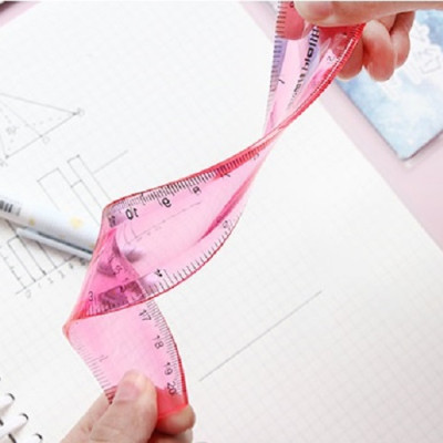 Bộ 4 thước kẻ dẻo mềm không gãy đa năng cho học sinh, sinh viên