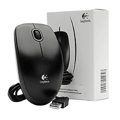 Chuột máy tính Logitech B100 Đen - Hàng Chính Hãng