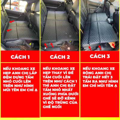 Đệm xe ô tô loại 1 chính hãng MR ÔTÔ - Chất liệu gỗ tự nhiên ép plywood - Nệm giường ô tô gấp gọn, không mùi, bảo hành 2 năm DG001