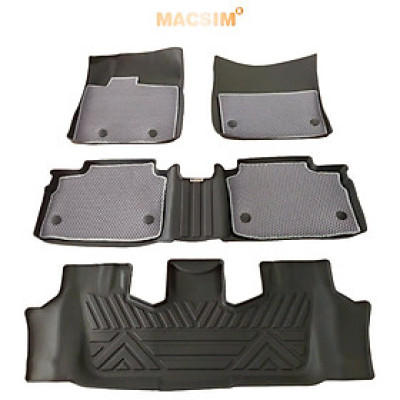 Thảm 2 lớp (sd3) dạng lưới lục giác Toyota Veloz/ Avanza 2022+ (ghi) bề mặt cao su siêu sạch nhãn hiệu Macsim