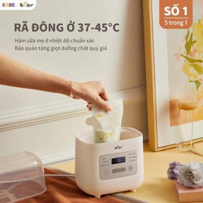 Máy hâm sữa tiệt trùng Bear BW-4H03M Hàng chính hãng