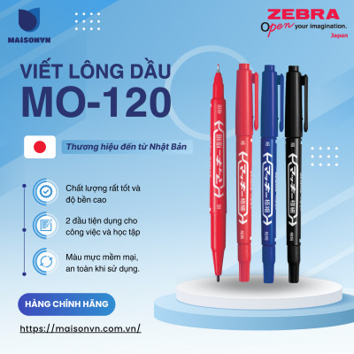 Viết lông dầu MO-120 Zebra Nhật Bản - [Chính hãng]