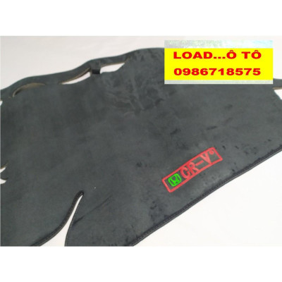 Thảm Taplo Chống Nắng Xe Honda CRV 2022-2018 Mẫu Da Carbon, Nhung Lông Cừu Có Lớp Chống Trượt