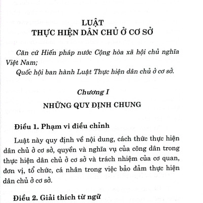 Luật Thực hiện dân chủ ở cơ sở