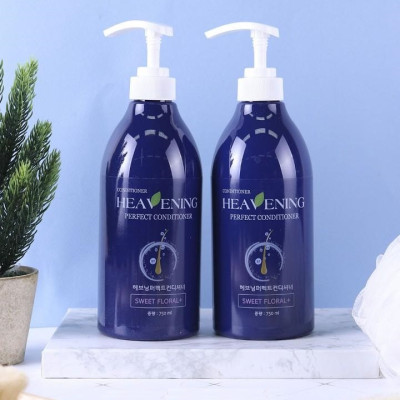 Set 01 Dầu Gội & 01 Dầu Xả chăm sóc tóc cao cấp, suôn mượt Heavening Perfect - Nhập khẩu Hàn Quốc