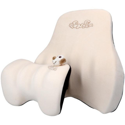 Bộ Gối Tựa Đầu Ô Tô, Gối Tựa Lưng Ô Tô Cao Su Non Cao Cấp Chống Mỏi Cổ, Siêu Đàn Hồi, Không Bị Sờn, Xẹp Lún