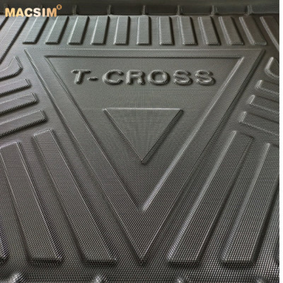 Thảm lót cốp xe ô tô Volkswagen T-Cross (Tcross) qd 2020 - nhãn hiệu Macsim chất liệu TPV cao cấp màu đen