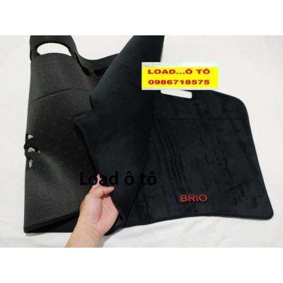 Thảm Taplo Chống Nắng Xe Honda Brio 2023-2018 Mẫu Nhung Lông Cừu, Da Carbon Cao Cấp