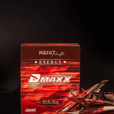DMAXX thức uống bổ sung vitamin năng lượng không đường DAMODE 4 gói dùng thử màu đỏ