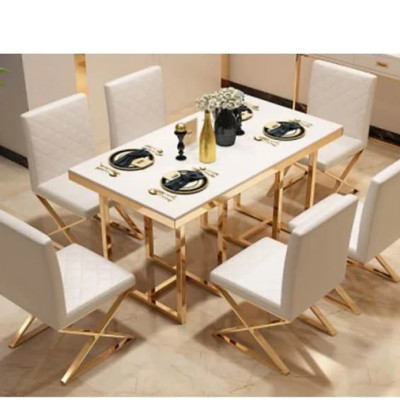 Bàn Ăn Mặt Đá Inox Nhập Khẩu Tundo HHP-BA8010-14 Cao Cấp