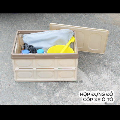 Thùng Đựng Đồ Cốp Xe Ô Tô 30L - Hộp Xếp Gọn Để Đồ Cốp Xe Dung Tích 30L - Chất Lượng Cao