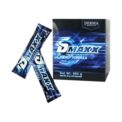 DMAXX thức uống bổ sung năng lượng có đường Damode hộp 30 gói màu xanh