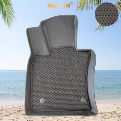 Thảm ô tô sd3 2 lớp dạng lưới lục giác Toyota Camry 2019-2024 màu đen - bề mặt cao su siêu sạch - Macsim