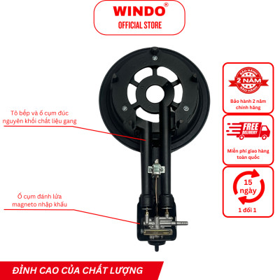Bếp Gas Công Nghiệp Hầm WINDO - 280C | Bếp gas hầm chuyên dùng cho nhà hàng, quán ăn | Tiết kiệm gas -Hàng Chính Hãng