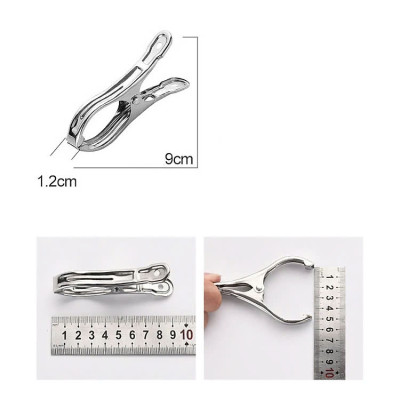 COMBO 5 Kẹp 9cm Miệng Lớn Kẹp Phơi Quần Áo Chăn Mền Inox Chống Gió