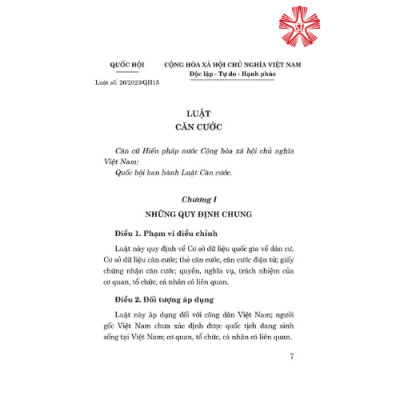 Luật Căn cước công dân (bản in 2024)