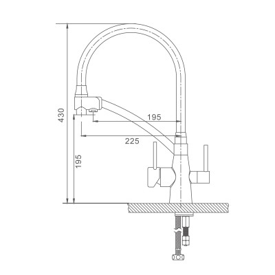 VÒI BẾP 3 ĐƯỜNG NƯỚC NGA CAO CẤP GAPPO G4398