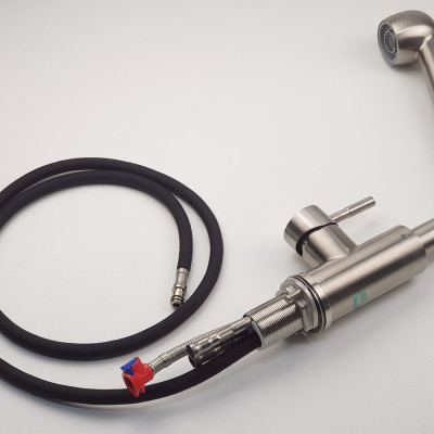 Vòi rửa chén nóng lạnh 2 chế độ chảy, dây kéo Inox SUS 304 Eurolife EL-T10R