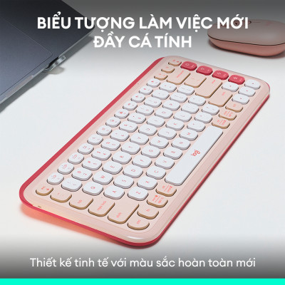 Bàn phím Bluetooth không dây Logitech POP ICON KEYS - Hàng Chính Hãng