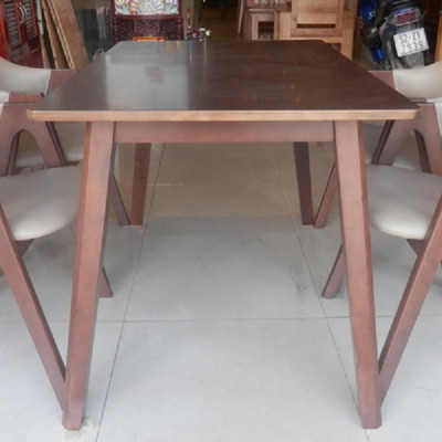 Bộ Bàn Ăn Chữ A 4 Ghế (Nâu)