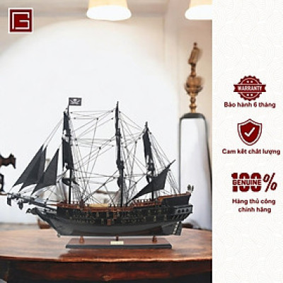 Mô Hình Thuyền Gỗ Trang Trí BLACK PEARL, thuyền cướp biển vùng caribbean, thuyền ngọc trai đen, hàng chính hãng