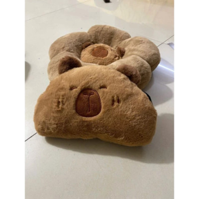 Tựa Đầu Tựa Lưng Ghế Oto Hình Capybara Hottrend, Tựa Ghế Trang Trí Cute Mặt Capybara Nghộ Nghĩnh - Hàng Chính Hãng MINIIN
