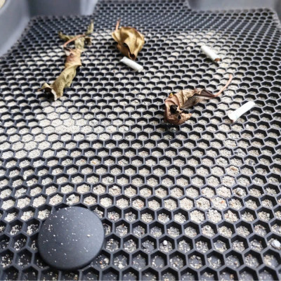 Thảm 2 lớp (sd3) dạng lưới lục giác cho xe Corolla Altis 2022-2025 (màu đen) bề mặt cao su siêu sạch nhãn hiệu Macsim