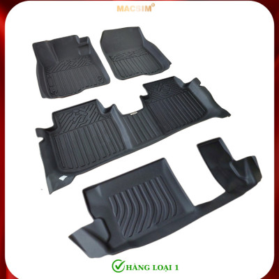 Thảm lót sàn xe ô tô Honda CRV 2023+ (3 hàng ghế sd) Nhãn hiệu Macsim chất liệu nhựa TPE cao cấp màu đen