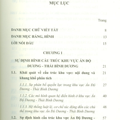ẤN ĐỘ Trong Sự Định Hình Cấu Trúc Khu Vực ẤN ĐỘ DƯƠNG - THÁI BÌNH DƯƠNG (Sách chuyên khảo)