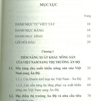 Thúc Đẩy Xuất Khẩu Hàng Nông Sản Của Việt Nam Sang Thị Trường Ấn Độ (Sách chuyên khảo) -  PGS. TS. Nguyễn Xuân Trung chủ biên 