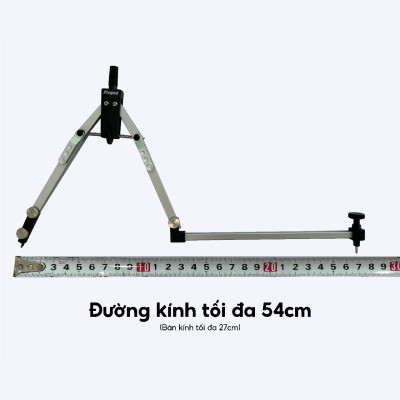 MAPED - Hộp Compa kỹ thuật Metal Bow set 5 (chì gỗ, ruột chì) (vẽ vòng tròn 52cm) - [Chính hãng]