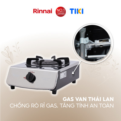 Bếp gas dương Rinnai RV-MC15S mặt bếp inox và kiềng bếp men - Hàng chính hãng.