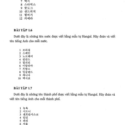 Bài Tập Ngữ Pháp Tiếng Hàn (Trình Độ Căn Bản)